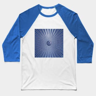 Blue glittery sparkles vintage sun rays retro Baseball T-Shirt